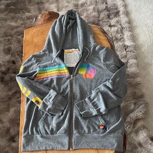 Aviator Nation Gray Co-pilot zip up hoodie. Grey size M. Excellent condition.
